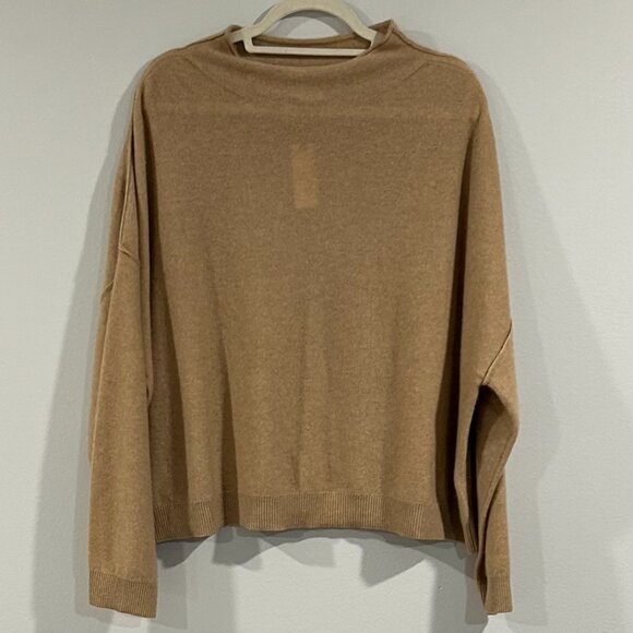 Pilcro Sweaters - Pilcro Alani Cashmere Sweater Cropped Crewneck Honey PulloverSize XL